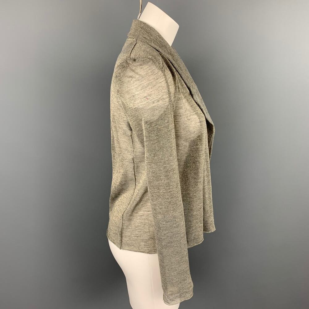 KOLOR Size S Silver & Grey Metallic Polyester Blend Jacket - Picture 2 of 6